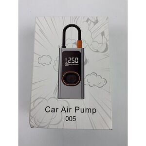 Portable Car Air Pump 005 Digital Tire Inflator 12V DC Rechargeable Silver Black